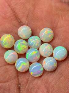 Piedra preciosa colgante de ópalo, piedra cabujón de ópalo blanco etíope Natural, piedra preciosa de cabujón de ópalo de fuego múltiple para hacer joyas - Product Image 3