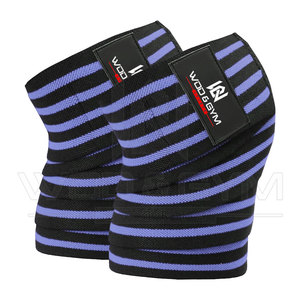Productos de Venta caliente Rodillera Fitness Levantamiento de pesas Rodillera Correa Algodón elástico material de calidad duradera Squats Heavy Duty Wraps - Product Image 3