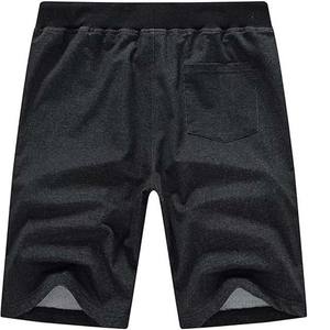 Shorts de sport pour hommes 2025 à taille élastique, 100 % coton, sur mesure, prix de gros, pour le jogging, couleur unie, haute qualité - Product Image 2