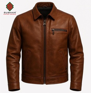 Blouson aviateur en cuir synthétique pour homme Bold Bull Dog Hiver 2025 100% original en polaire chaud fait à la main |   Décontracté | - Product Image 3