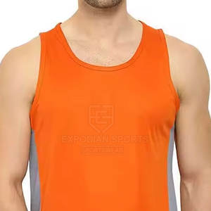 เสื้อกล้ามผ้าฝ้าย100% ระบายอากาศได้ดีโลโก้ที่กำหนดเองได้ - Product Image 5