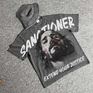 Nueva ropa personalizada con estampado de hojaldre, Camiseta de algodón 100%, ropa de calle, camiseta blanca de gran tamaño, camisetas negras para hombres - Product Image 1