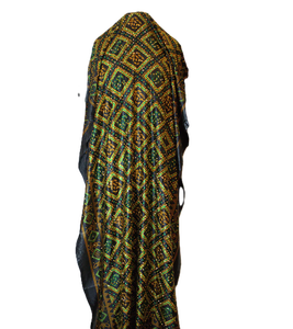 Ensemble somali baati shaash dirac luxueux non cousu en 3 pièces avec manches longues, broderie en soie et polyester - Product Image 5