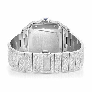 Relojes de Pulsera de Moda al por Mayor, de Acero Inoxidable, con Esfera Cuadrada de Cristal, Diamantes de Moissanita, Estilo Hip Hop, con Movimiento de Cuarzo - Product Image 6