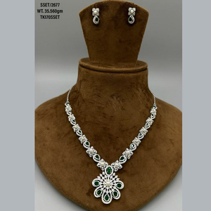 Rubí piedra preciosa CZ colgante collares conjunto de joyería nupcial de lujo 925 plata esterlina Rosa circón joyería collar pendientes conjunto - Product Image 4