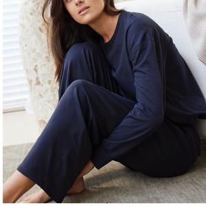 Venta al por mayor 100% camisetas de algodón para las mujeres de marca personalizada de manga larga Casual Tops Digital impresión Logo transpirable sólido de BD - Product Image 3