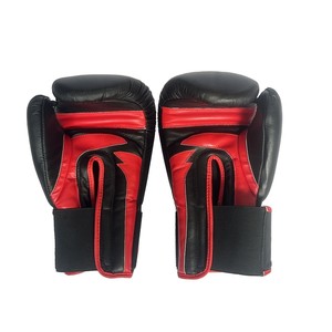 GAF Wholesale High Quality <b>Black</b> 12oz Boxing Gloves Adult Professional Lace Up Winning Leather Custom Logo Boxing Gloves - Product Image 6