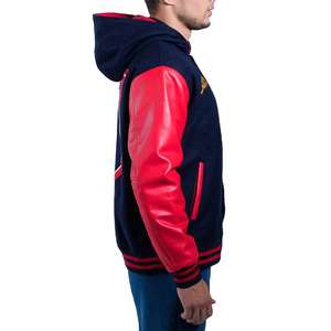 Venta al por mayor de los hombres de estilo de béisbol clásico chaqueta de invierno de manga larga Vintage College personalizado Letterman Varsity 100% lana servicio OEM - Product Image 4