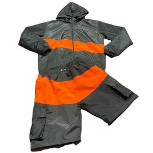 Ensemble coupe-vent et veste à capuche pour jeunes survêtement en nylon zippé deux pièces léger et respirant vêtements de sport - Product Image 2