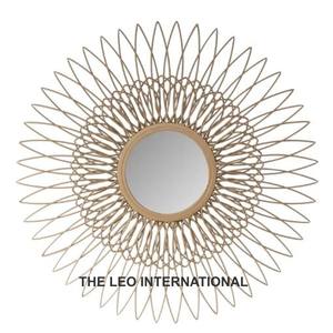 กระจกติดผนังโลหะทรงกลมสีทองทันสมัยสไตล์แฟนซีงานตกแต่งผนังบ้านทำมือหรูหรา - Product Image 1