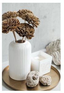 Nouveaux vases à fleurs brillants esthétiques Ensemble en céramique de style design Art déco pour herbe de pampa et fleurs séchées pour usage décoratif au sol - Product Image 2