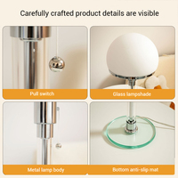 Lampe de table LED design nordique Wilhelm Wagenfeld Bauhau lampe de table lampes de bureau chambre lustre de chevet lampes de bureau LED en verre