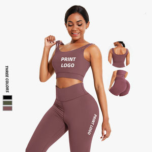 Conjunto de yoga al por mayor conjuntos de ropa deportiva femenina para mujer Conjunto de deporte Fitness gimnasio ropa de yoga trajes chándal - Product Image 3