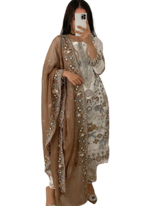 Pakistanais Salwar Kameez costume broderie indien et pakistanais vêtements femmes portent salwar kameez costume fête porter mariage indien - Product Image 1