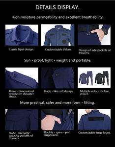 ชุดเครื่องแบบยามรักษาความปลอดภัยแห้งเร็วใหม่เครื่องแบบฝึกความปลอดภัยสำหรับฤดูร้อนแขนสั้นยืดหยุ่น - Product Image 4