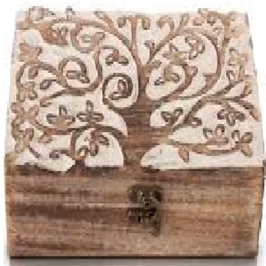 Joyero de madera de pino antiguo Rectángulo ecológico Diseño Art Deco Tamaño personalizable - Product Image 3