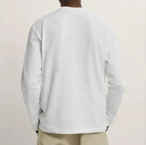 Camiseta informal de manga larga personalizada para hombre, jersey de cuello redondo de Color sólido, tejido de punto - Product Image 2