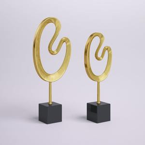 Objeto de Mesa de Metal Dorado Radiante, Escultura de Diseño Moderno que Agrega un Toque Artístico Contemporáneo a Cualquier Habitación, de la India - Product Image 3
