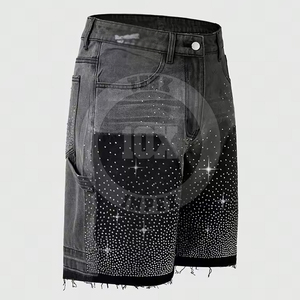 Shorts Bling pour hommes de haute qualité en taille adulte Shorts Bling personnalisés pour hommes hommes Design strass scintillant - Product Image 2