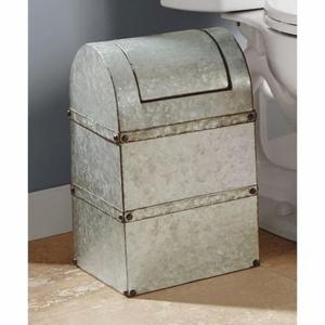 Robusto soporte de pañuelos de metal galvanizado con un aspecto antiguo elegante y perfecto para lograr una decoración rústica de granja en su hogar - Product Image 2
