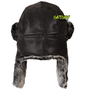 Chapeau trappeur en fausse fourrure d'hiver pour homme, style aviateur, chaud, avec rabat pour les oreilles - Product Image 4