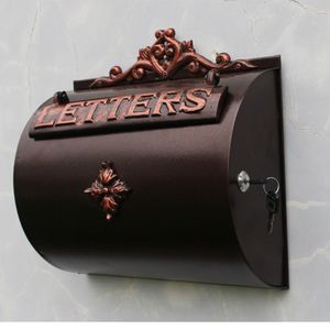 Buzón de periódico montado en la pared Buzón de aluminio de Villa vintage Buzones de oficina de correos antiguos a la venta - Product Image 6