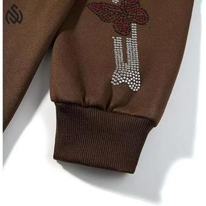 Pakistan Fabricant Hommes Strass Hoodies En Gros Hommes Zipper Strass Hoodies En Stock - Product Image 5