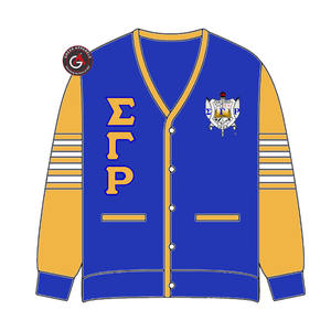 Cardigans en acrylique pour femmes avec broderie Sigma Gamma Rho Soror |   Pull cardigan personnalisé brodé pour femmes de la sororité SGRho - Product Image 2