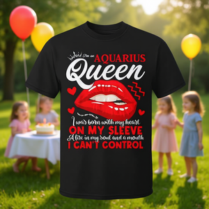 T-shirt promotionnel Signe du Zodiaque Piscine Reine pour filles, idéal pour les anniversaires - Product Image 3