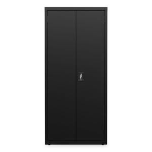 Armoires de rangement économiques Alera à 4 étagères, assemblées, 30 pouces. X 15 pouces. X 66 pouces. Solution d'organisation de la maison noire - Product Image 4