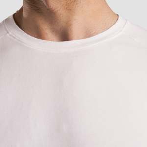 T-shirt 100% Coton blanc, léger, en jersey, personnalisable par broderie, disponible en version compressée, grammages de tissu 180g et 240g, idéal pour l'exercice - Product Image 6