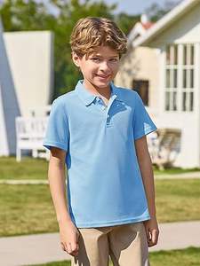 Vêtements d'enfants de couleur unie de bonne qualité, polo personnalisé uni, vêtements d'extérieur de golf rétro respirants, polo, t-shirts pour enfants - Product Image 3