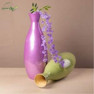 Jarrón Decorativo Artesanal de Bambú Hilado, Ecológico, Duradero, con Diseño Art Deco - Product Image 6