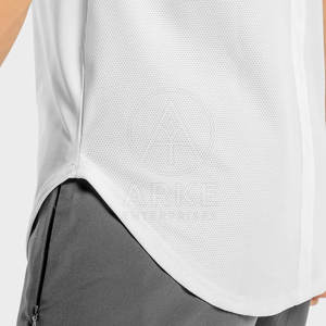Camiseta de gimnasio transpirable personalizada para hombres Tallas grandes Ropa regular en adultos Venta en línea Camiseta de gimnasio regular - Product Image 4