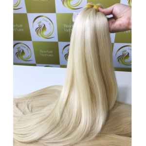 Grand inventaire de cheveux en vrac vierges naturels purs pour la fabrication de perruques pour femmes au Vietnam - Product Image 3