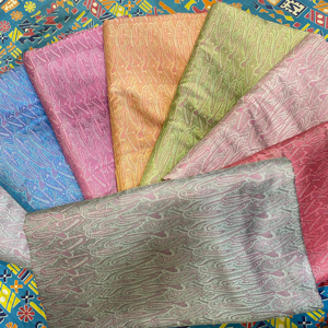 100% alta calidad Resham brocado Jacquard tejido lujoso SEDA-Bleed intrincado tela prendas impresas para uso étnico - Product Image 1