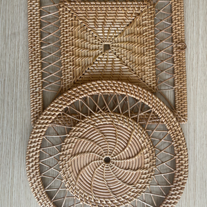 Sous-verres et sets de table en rotin et bambou, isolants thermiques, pour la cuisine et la décoration intérieure – Meilleur article à prix abordable - Product Image 6