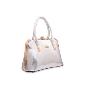Bolso de lujo plateado de lujo P35833, bolso de fiesta de boda con solapa cuadrada adornado con diamantes, cadenas de perlas, bolso de noche elegante brillante - Product Image 2