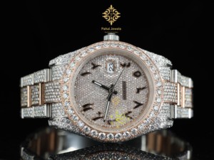 Reloj de Lujo para Hombre con Fecha, Probador de Diamantes, Moissanita VVS, Resistente al Agua, Caja de Acero Inoxidable, Correa Mecánica con Incrustaciones - Product Image 4