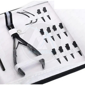 Hand Tied Hair Extension Tools Kit Custom Hair Extension Tools Kit Professional Hair Extension <b>Pliers</b> <b>Set</b> 10 <b>Set</b> Work <b>Pliers</b> - Product Image 6