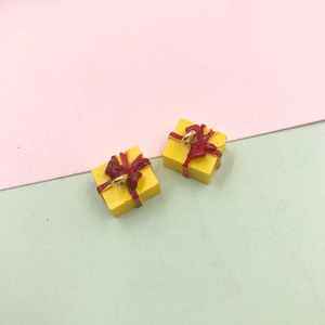 Mélange rond-aléatoire de Charms-Yellow-14x13x14mm de bijoux en résine colorée avec boîte-cadeau pour les résultats et les composants - Product Image 5