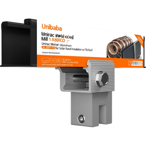 Abrazadera Unirac para Riel de Techo Metálico, 1 Unidad, Aluminio Anodizado AL6005-T5 para Instalación de Paneles Solares en Techos de Tejas - Product Image 2