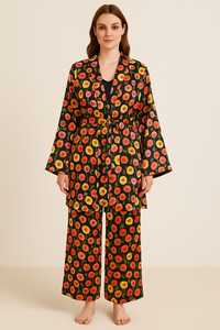 Conjunto de pijama floral de 3 piezas para mujer con pantalones - Product Image 3