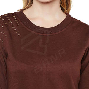 Sudadera de Mujer de Invierno de Alta Calidad, Cuello Redondo Acordonado, 80% Algodón, 20% Poliéster, Puños Acordonados, Lavado Ácido, Estampada - Product Image 6