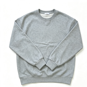 Sweat-shirt à col rond gris chiné clair pour homme, manches longues, décontracté, streetwear, vêtements de sport, OEM ODM, vente en gros - Product Image 4