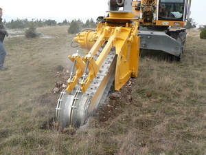 Attachement de trancheuse d'excavatrice de roche pour le sol dur - Product Image 3