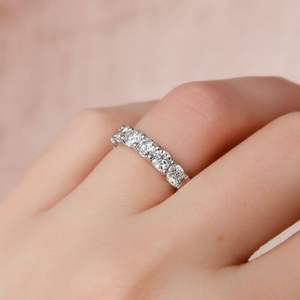 แหวนเพชรแท้0.15กะรัต14K สีทองคำขาวแหวนแต่งงาน Hi COLOUR ส่งตรงจากผู้ผลิตอินเดีย - Product Image 5