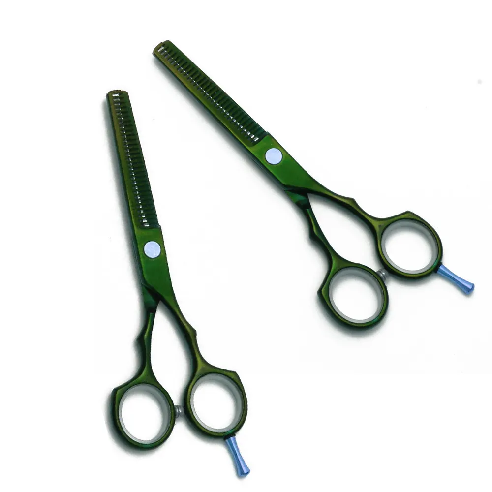 5.5 inch Hair Cutting Thinning Scissors Set Professional Barbershop Haircut Shears By LASH POINT INTERNATIONAL