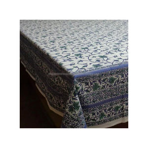 Mantel de Algodón Floral Estampado a Mano, Nuevo, Directo de Fábrica de Fabricante Indio, Ecológico, Personalizable, de Alta Calidad - Product Image 1