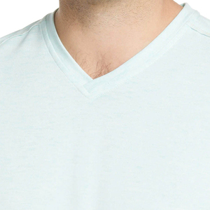 Camiseta con cuello en V para hombre de alta calidad 2025, Camiseta lisa de manga corta de algodón pesado liso en blanco para hombre, Camiseta con cuello en V - Product Image 4